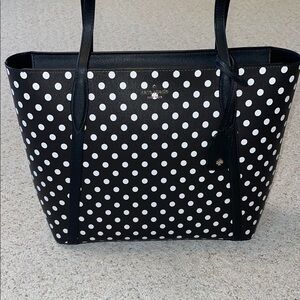 Kate Spade Black and White Polka Dot Tote